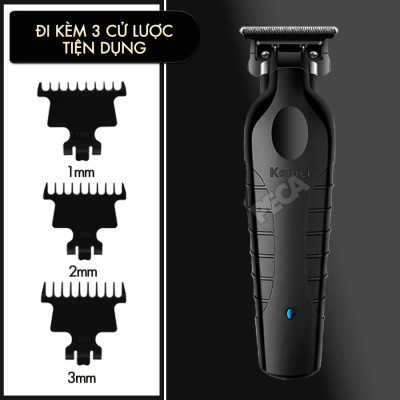 Tông đơ chấn viền Kemei KM-2299 lưỡi cắt mạ carbon cao cấp công suất 5W - Chính hãng