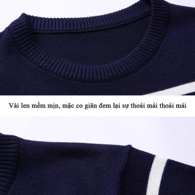 Áo len cổ tim dài tay nam thời trang Hàn Quốc SAL212 Đen