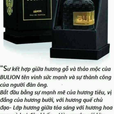 Nước hoa độc quyền damode bullion 100ml dành cho nam