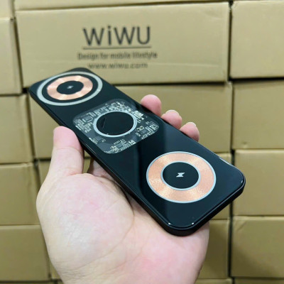 DOCK SẠC KHÔNG DÂY TRONG SUỐT WIWU MATRIX 3IN1 WI-W010 TƯƠNG THÍCH VỚI TẤT CẢ CÁC THIẾT BỊ SẠC KHÔNG DÂY, THIẾT KẾ TRONG SUỐT, CHẤT LIỆU CAO CẤP - HÀNG CHÍNH HÃNG