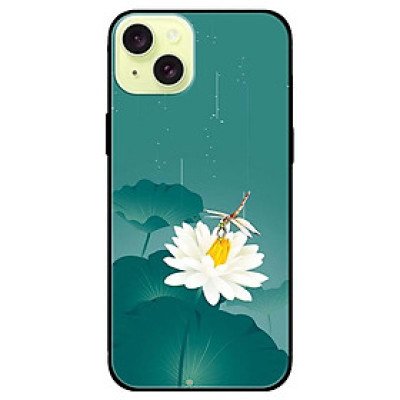 Ốp lưng dành cho Iphone 15 - Iphone 15 Plus - Iphone 15 Pro - Iphone 15 Pro Max - Hoa Trắng Chuồn Chuồn - Hàng Chính Hãng