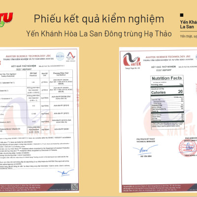 [CÓ 35% YẾN TƯƠI] Yến Khánh Hòa La San Đông Trùng Hạ Thảo