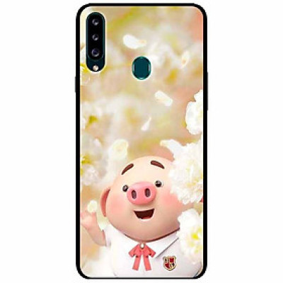 Ốp lưng dành cho Samsung A20s mẫu Heo Áo Trắng