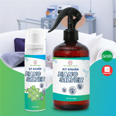 Chai xịt kháng khuẩn, diệt khuẩn, khử mùi Nano Bạc (Nano Silver) loại bỏ mùi hôi, vệ sinh tay chân cơ thể, vật dụng gia đình, cá nhân 100ml