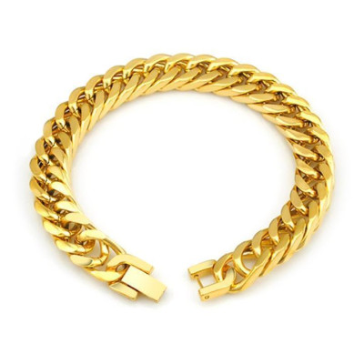 Lắc tay nam lặc đôi titan cao cấp khóa bộ inox thép không gỉ trangsucpt cỡ 10mm mạ vàng PTLTNA16