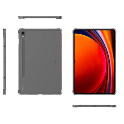 Ốp lưng dành cho Samsung Tab S9, Tab S9 Plus, Tab S9 FE 11inch, Tab S9 FE Plus, Tab S9 Ultra dẻo TPU trong suốt dày dặn chống sốc 4 góc cao cấp - Hàng chính hãng.