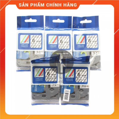 Nhãn In Brother Tz2-111 - Đen nền trong 6mm x 8m - Hàng nhập khẩu