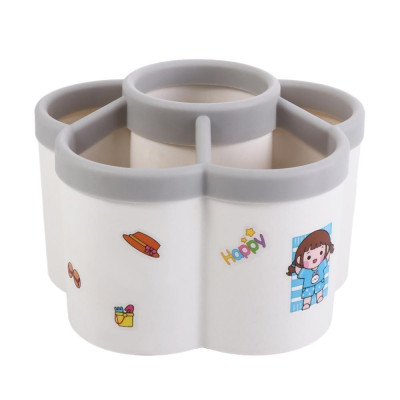Khay đựng bút hình cánh hoa xoay 360 độ, hộp đựng dụng cụ học tập, đồ dùng văn phòng