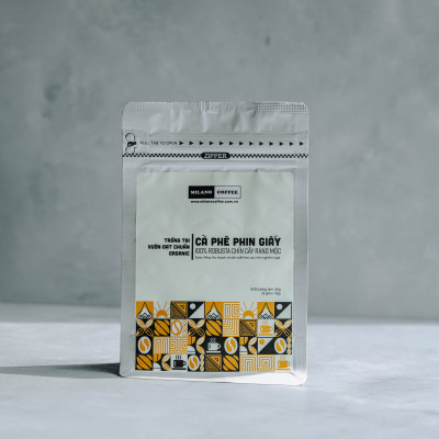 Cà phê phin giấy Robusta chín cây rang mộc Milano Coffee