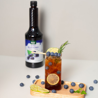 Siro việt quất Déli - 1 lít - đậm đặc, chuyên dùng pha chế trà trái cây, soda