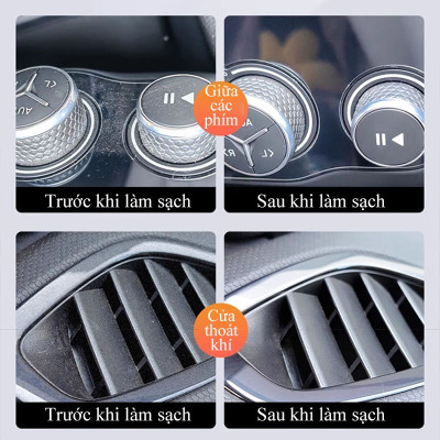 Chổi quét bụi vệ sinh nội thất xe oto làm sạch khe hở điều hòa xe hơi lông mềm mịn, bàn chải cọ mini lau sạch ôtô, máy tính