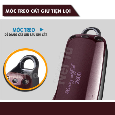 Tông đơ cắt tóc không dây Kemei KM-2600 chuyên nghiệp công suất mạnh mã 9W với pin Lithiumion siêu khủng có thể sử dụng cắm điện trực tiếp thích hợp sử dụng salon, tiệm tóc cắt tóc người lớn và trẻ em