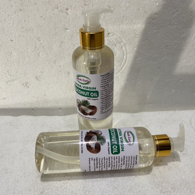 DẦU DỪA HỮU CƠ ÉP LẠNH - RICH COCO - EXTRA VIRGIN COCONUT OIL – CHAI 300ml