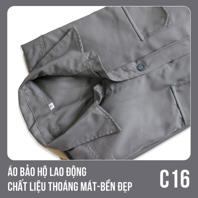 Áo bảo hộ lao động, chất liệu thoáng mát, bền đẹp - Mã C16