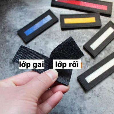 Patch_velcro phản quang đi đêm dán ba lô_túi xách