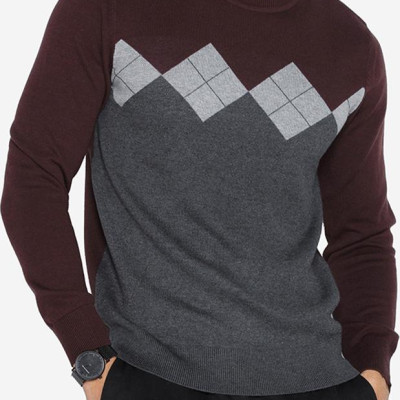 Áo Len Nam Aligro ALEND014 Phối - Xám Nâu