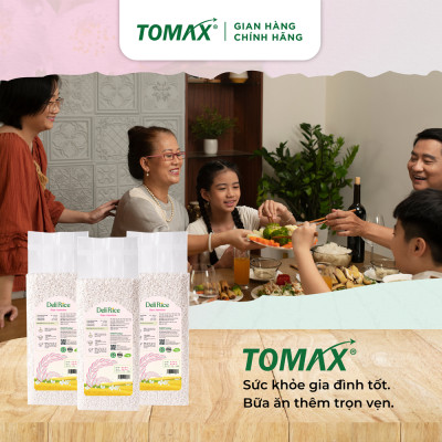Combo 2 túi Gạo Jasmine thơm dẻo mềm 1kg TOMAX