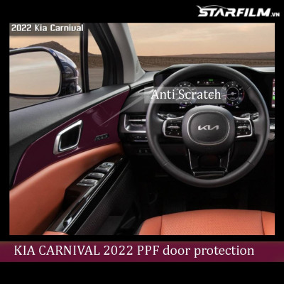 KIA CARNIVAL 2022 PPF TPU 4 vị trí mở cửa trong xe chống xước tự hồi phục STARFILM