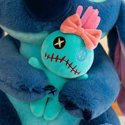 Gấu Bông Stitch Xanh Ôm Vịt, Thú Nhồi Bông Stitch Nhồi Bông Mềm Mịn Gấu Bông Nadu 35cm - Hàng Chính Hãng MINIIN