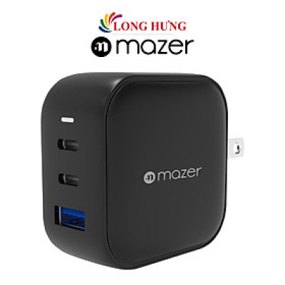 Cốc sạc Mazer Infinite.Boost SuperMINI 66W 2Type-C 1 USB M-GAN66W - Hàng chính hãng