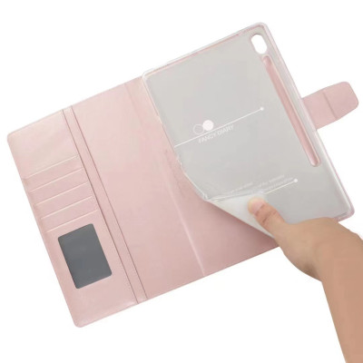 Bao da dành cho Samsung Tab S9 dạng ví có ngăn đựng thẻ, đựng tiền, quai gập hãng HanMan - hàng nhập khẩu