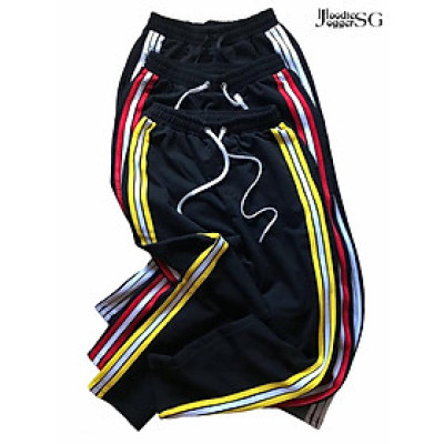 (Size đến 110Kg) Quần thun suông 3 sọc nam nữ chất đẹp, dày dặn