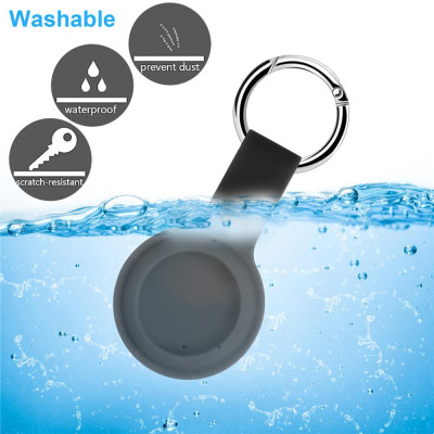 CINCATDY Bao Case Vỏ Bảo Vệ Silicone Keychain cho Apple AirTag - Hàng Nhập Khẩu