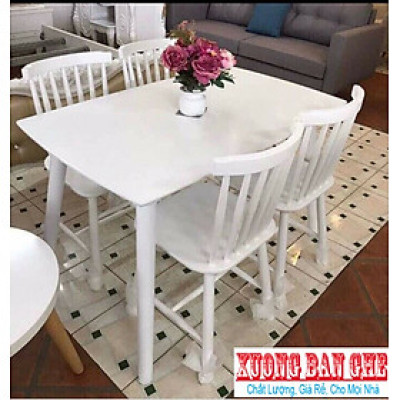 Bộ bàn ăn 4 ghế song tiện giá xưởng