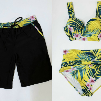 Bộ Đồ Bơi Nam Nữ 3 Mảnh