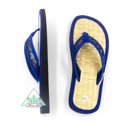 Dép chiếu xỏ ngón Hương Quế DCQ-47 nguyên liệu tự nhiên (sợi chiếu, bột quế, sợi đay) ngăn ngừa mồ hôi chân - giữ ẩm và mát chân