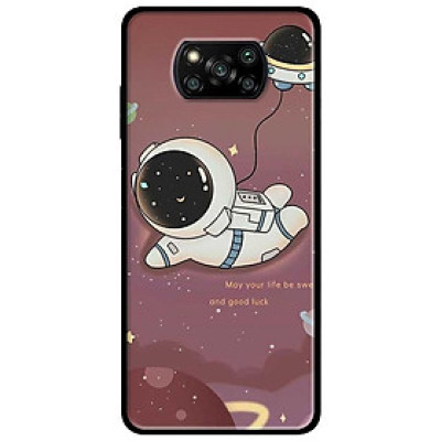 Ốp lưng dành cho Xiaomi Poco X3 mẫu Phi Hành Nền Nâu