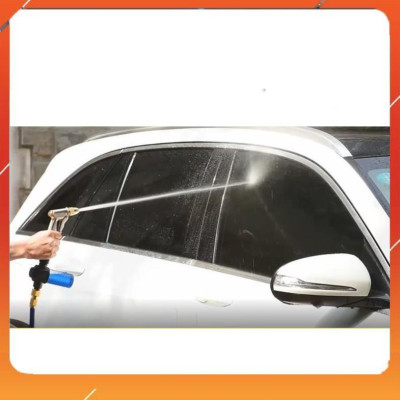 ️Evoucher Bộ dây vòi xịt nước rửa xe, tưới cây , tăng áp 3 lần, loại 3m, 5m 206587 cút sập,nối nhựa vàng+  đai