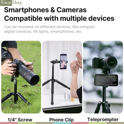 Ulanzi MT-63 - Tripod Mini 2 In 1 Di Động Dành Cho Máy Ảnh, Điện Thoại, Trọng Tải 4kg- Hàng chính hãng