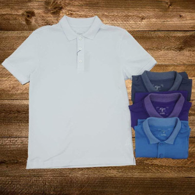 Áo polo nam cộc tay trơn màu xám đen aligro ALGPLO28