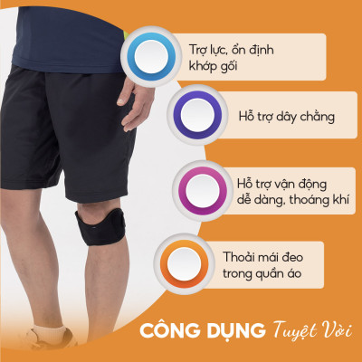 Đai bảo vệ khớp gối loại vừa Phiten Metax Supporter Knee Band