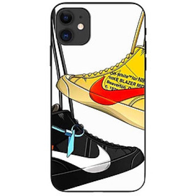 Ốp lưng dành cho Iphone 12 mẫu Đôi Giày Kem Đen