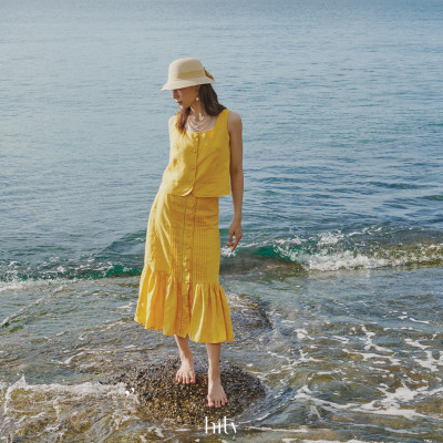 Áo Croptop Linen Tràng An TOP229 thời trang thiết kế Hity