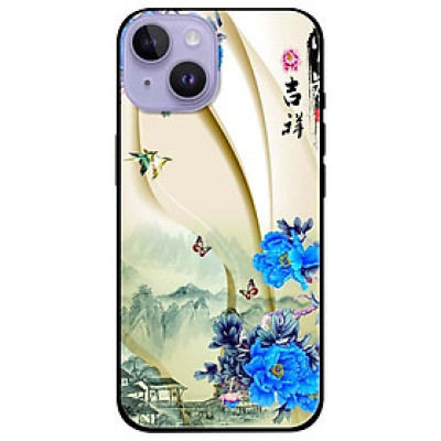 Ốp lưng dành cho Iphone 14 - Iphone 14 Plus - Iphone 14 Pro - Iphone 14 Pro Max - Hoa Xanh và Bướm