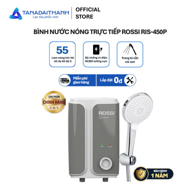 Bình nước nóng trực tiếp Rossi RIS-450 không bơm - Hàng chính hãng, Bảo hành 1 năm, Giao hàng toàn quốc