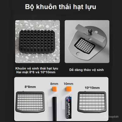 Máy thái rau củ quả đa năng, thái lát, thái sợi, thái hạt lựu. Thương hiệu Mỹ cao cấp Septree GJ807K. Hàng chính hãng