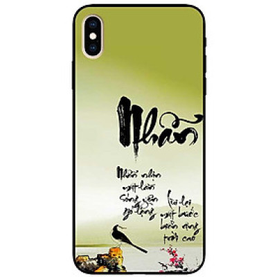 Ốp lưng cho iPhone X - iPhone Xs - Xs Max - XR - iPhone 11 - 11 Pro Max - Thư Pháp Nhẫn Nhịn - Hàng Chính Hãng