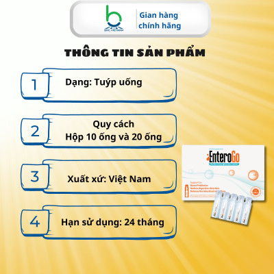 Men Vi Sinh ENTEROGO Bổ Sung 3,5 Tỷ Lợi Khuẩn, Hỗ Trợ Cân Bằng Hệ Vi Sinh Đường Ruột - 20 hộp