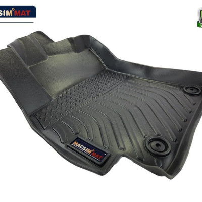 Thảm lót sàn xe ô tô Hyundai Elantra 2017- 2022 sd Nhãn hiệu Macsim chất liệu nhựa TPE cao cấp màu đen