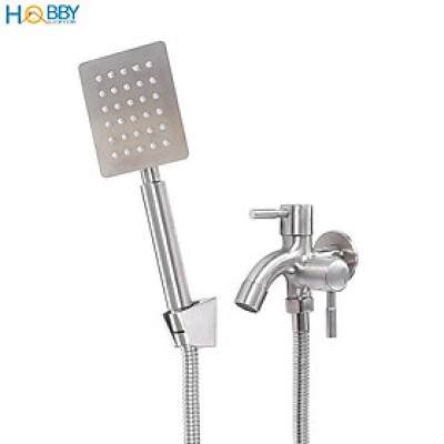 Bộ vòi sen tắm có củ sen lạnh dây sen  inox 304 Hobby home decor CST1