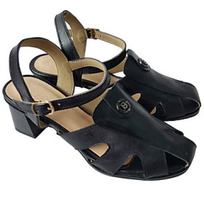 Giày Sandal Cao Gót Da Bò BIGGBEN Cao 5 Phân SDCG145