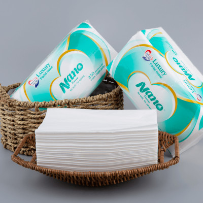 MUA 5 TẶNG 1 Combo 5 gói khăn giấy rút lụa Nano 250 tờ 2 lớp, giấy ăn cao cấp, không chất tẩy trắng, an toàn cho người dùng