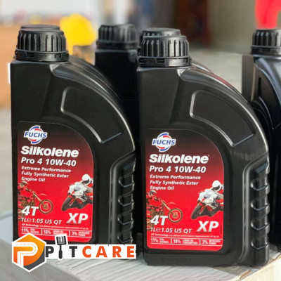 Nhớt Động Cơ Xe Máy Fuchs Silkolene 10W40 JASO MA2 API SM&SN 1 Lít
