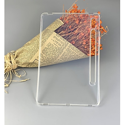 Ốp lưng cho Samsung Galaxy Tab S8 silicon dẻo trong suốt, có gờ bảo vệ camera - Hàng Nhập Khẩu