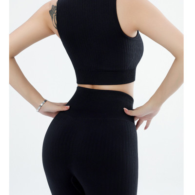 Set quần áo tập Gym, Yoga Chất dệt gân Naqi