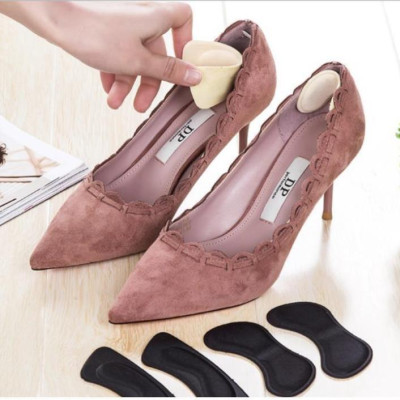 Combo 2 Miếng lót gót giầy hình bướm có keo dán vào giầy 21165 - kaki